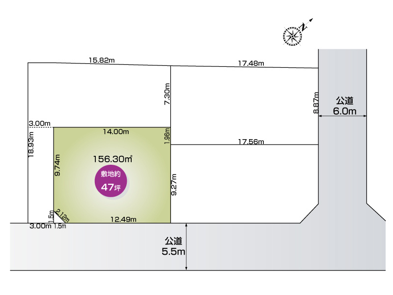 久喜市葛梅1丁目（全3区画）2号棟　区画図