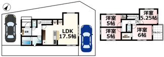 【間取り】 | 鶴の里　２区画１号地