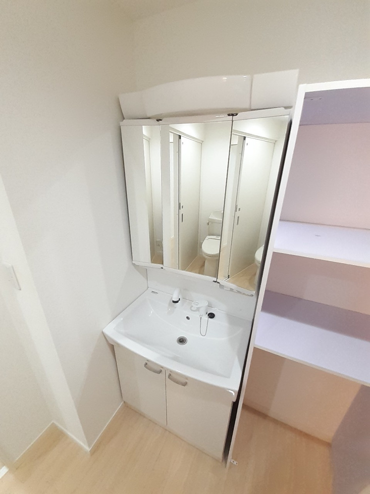 独立洗面化粧台が付いています