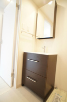 スペースが確保できる洗面所です