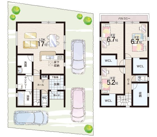 5日(土)6日(日)現地ご見学可能！　神戸市北区緑町　限定1邸の間取り