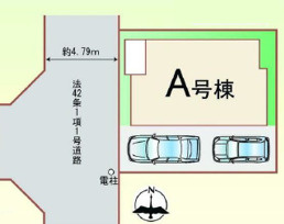 【区画図】 | 高槻市芝生町2丁目　新築戸建
