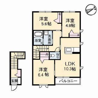 【間取り】 | クレスト　壱番館 | 3LDK