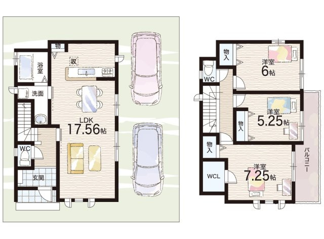 25(土)26(日)29(祝)現地説明会　高槻市芝生町　限定1邸の間取り