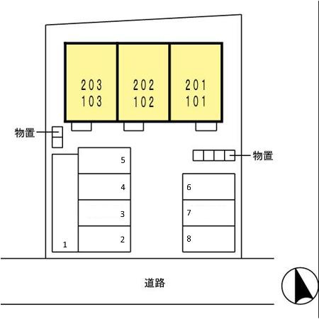 カーサ豊城の区画図