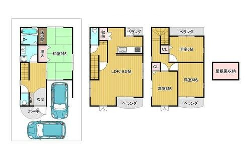 西中野1丁目　中古一戸建ての間取り|間取り図はいかがですか？ご希望を叶える間取りですか？リビングの広さは？水回りの位置は？カウンターキッチン？など色々な情報が集約されています。弊社ではリフォームなどのご相談も承っております。