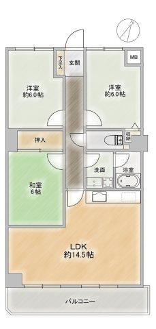真栄マンション上脇の間取り