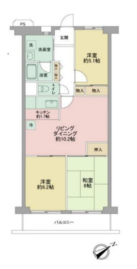 【間取り】 | 久喜スカイハイツ