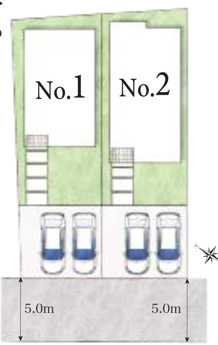 【仲介手数料無料】入間市下藤沢２３期全２棟２号棟　入間の新築なら西武ハウジングの区画図