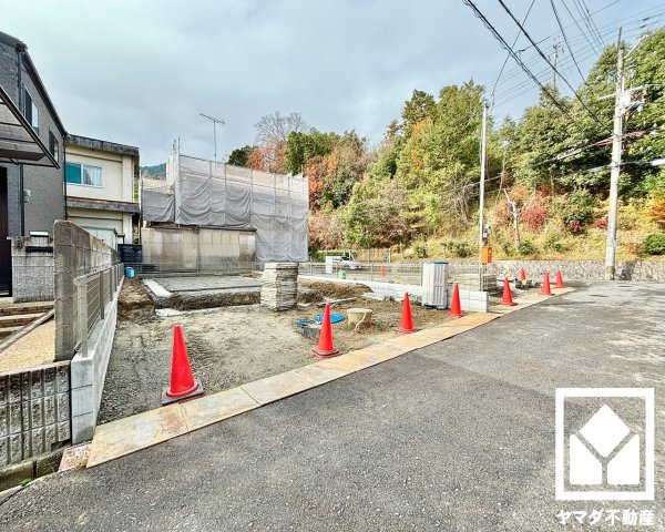 大津市鶴の里　1期　2号地の前面道路含む現地写真|12月20日　現地写真更新