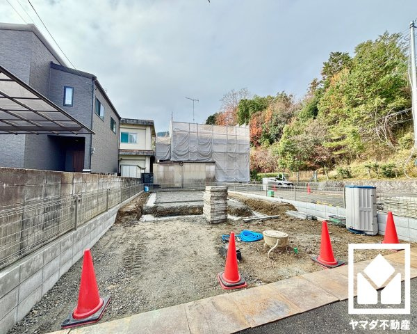 大津市鶴の里　1期　2号地の前面道路含む現地写真|12月20日　現地写真更新