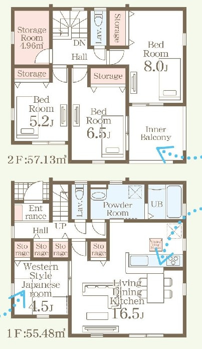 大平町富田　新築戸建15-1の間取り