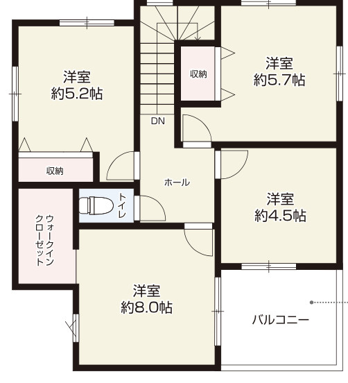 【仲介手数料無料】入間市下藤沢２期全２棟２号棟　入間市の新築なら西武ハウジングの間取り