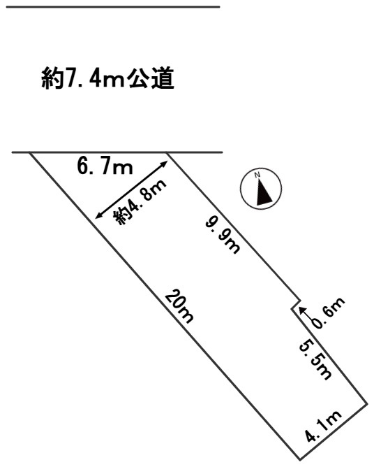 ６６２６９　岐阜市八ツ寺町１丁目土地の区画図