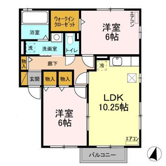 【間取り】 | ドミール・シャルマンD