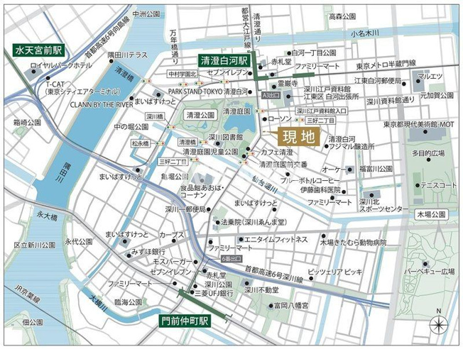 【地図】ルフォンリヴェント清澄白河
