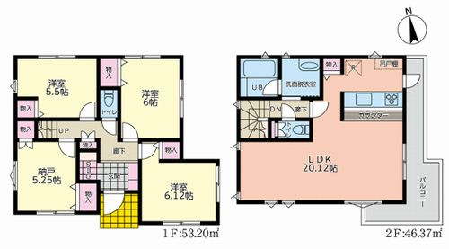 【間取り】 | 【仲介手数料０円】藤沢市川名　新築一戸建て | 【仲介手数料０円】藤沢市川名　新築一戸建て