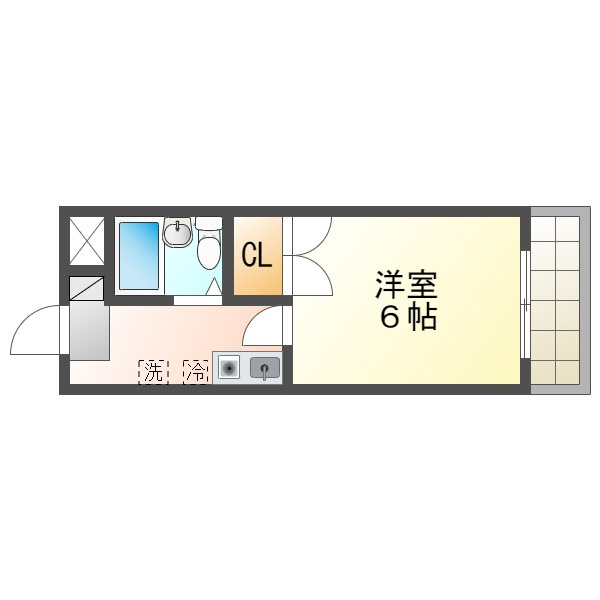ウエストハイライズの間取り