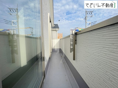 【バルコニー】 | LIGNAGE久喜市伊坂南24-1期  新築住宅 | ≪7号棟≫
現地(2026年4月撮影)