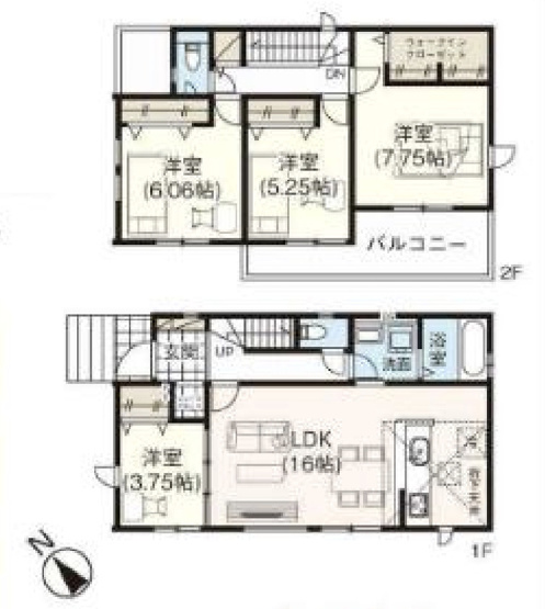 【間取り】 | 久喜市久喜東10期　GRAFARE　DESIGN　新築戸建　全13棟　5号棟