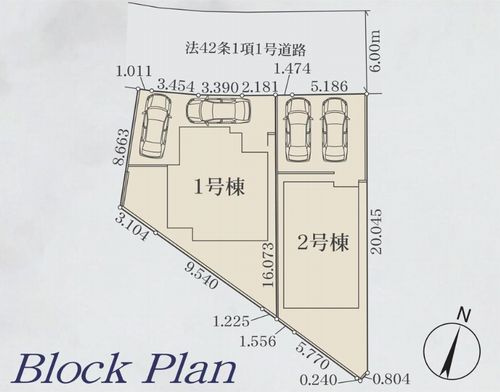 【区画図】 | 【仲介手数料０円】藤沢市天神町2期　新築一戸建て　全2棟 | 【仲介手数料０円】藤沢市天神町2期　新築一戸建て　全2棟