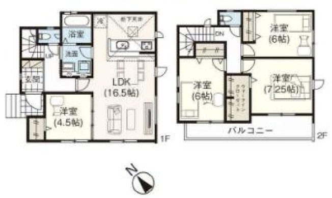 【間取り】 | 久喜市久喜東10期　GRAFARE　DESIGN　新築戸建　全13棟　6号棟
