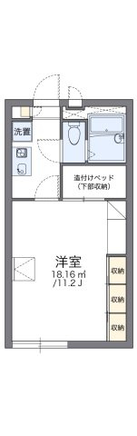 【間取り】 | レオパレスウイロウ | 代表的な間取のため実際の間取とは異なる場合があります