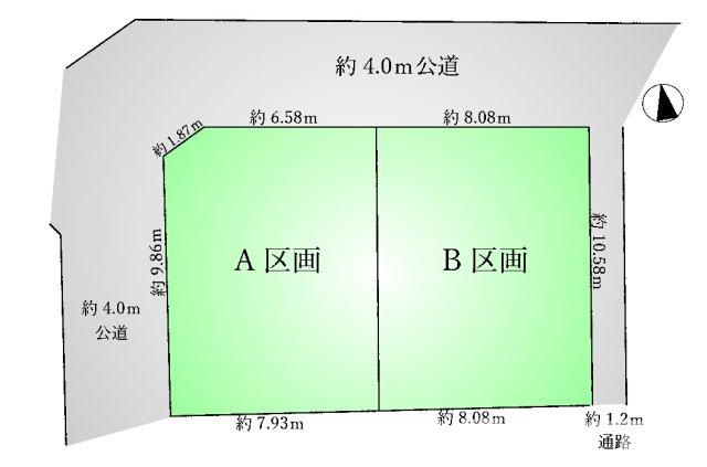 調布市深大寺元町４丁目 京王線 調布駅 建築条件付き売地の区画図