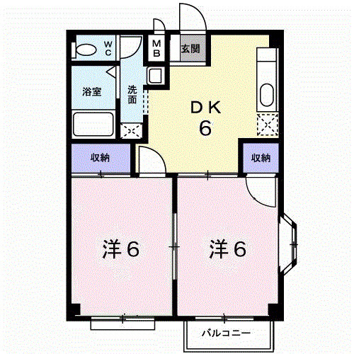 レインボータウンＢの間取り