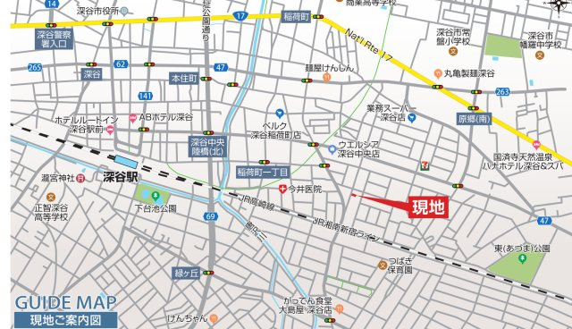 新築戸建・新築建売　深谷市国済寺【長期優良住宅】常磐小・幡羅中の地図