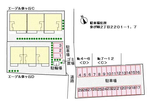 エーデル泉ヶ丘Ｃの区画図