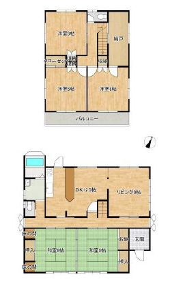 筑西市下岡崎2丁目の間取り