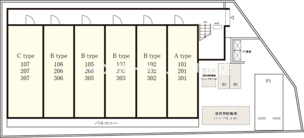 リブリ・ソレイユ長後※初期費用分割あと払いサービス利用可能物件の区画図