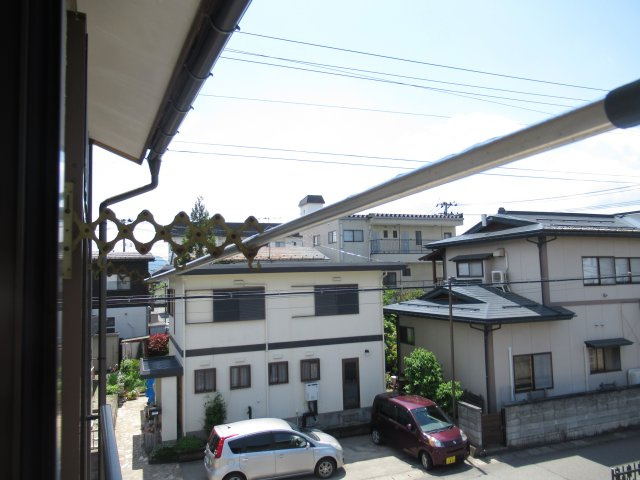 四ツ掘ハイツのバルコニー