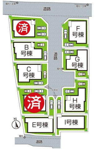 5(土)6(日)現地説明会！◆堺市美原区阿弥　全9邸の区画図|全9画