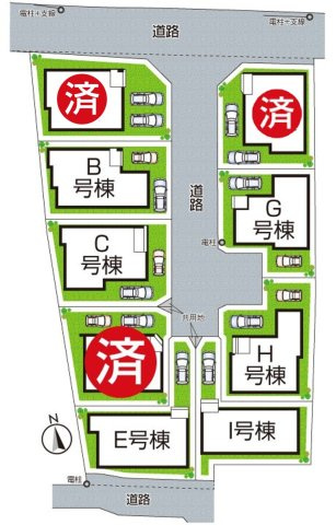 31(土)1(日)現地説明会！◆堺市美原区阿弥　全9邸の区画図|全9画