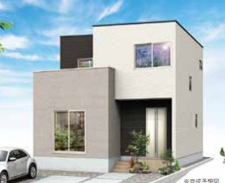 静岡市清水区折戸の新築一戸建の外観パース|外観パース