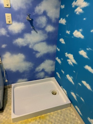 カサベルデ青谷のその他|洗面台横の洗濯機置き場です♪