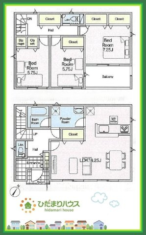 常陸大宮市姥賀町第3　新築戸建　6号棟の間取り|リビングを見渡せるキッチンはお子様を見ながらでも料理が出来て安心ですね☆彡