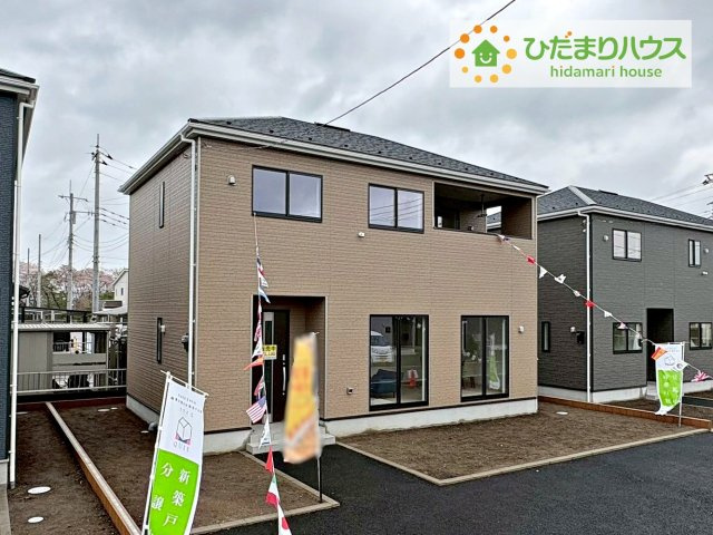 常陸大宮市姥賀町第3　新築戸建　6号棟の外観|デザイナーズのようなお洒落な外観です(^^♪