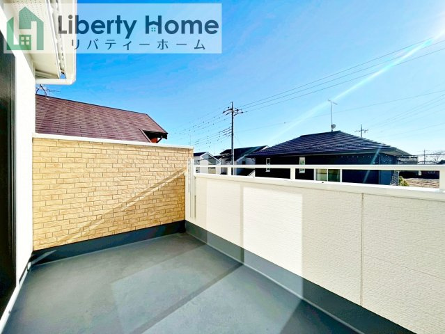 下妻市鬼怒　2号棟のバルコニー