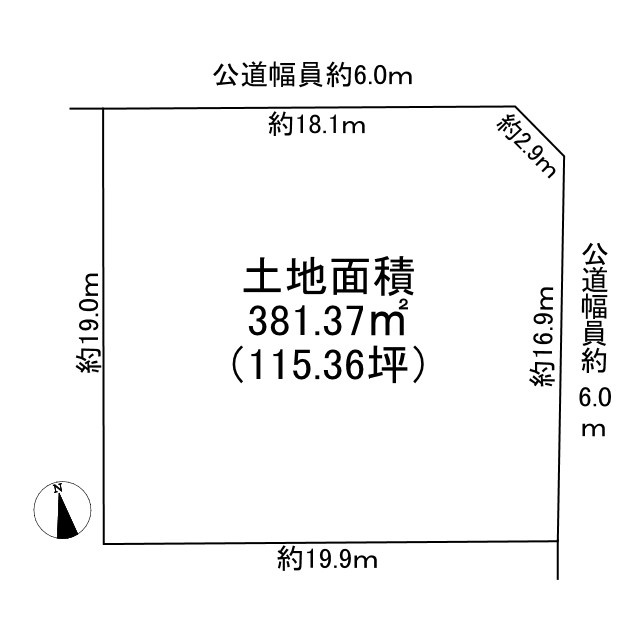 一宮市下田一丁目土地の土地図