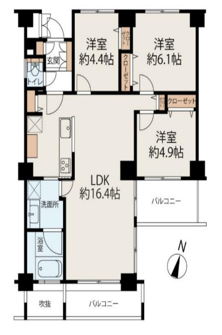 エルフィーノ横濱根岸【仲介手数料無料】ペット可♪の間取り