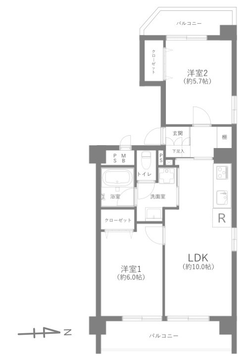 トーア東尾久マンションの間取り