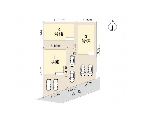 さいたま市見沼区大谷　第4　新築一戸建て　リーブルガーデン　03の区画図|3号棟