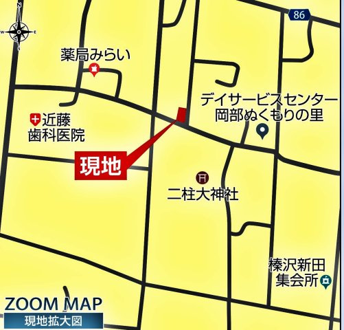 新築戸建・新築建売　深谷市榛沢新田【長期優良住宅】榛沢小・阿部中の地図