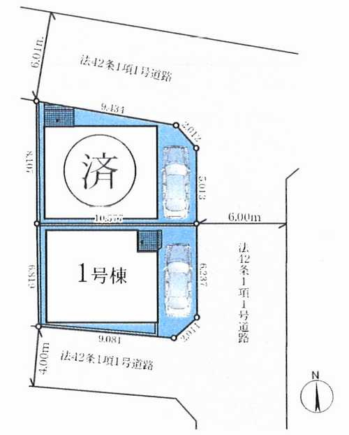 中央区南橋本1期　新築戸建全1棟　1号棟の区画図