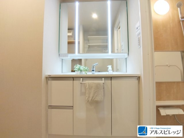 ザ・ステイツ志木幸町の独立洗面台|三面鏡付化粧洗面台