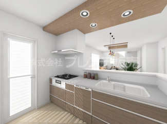 【キッチン】 | キッチン完成イメージ／人気の対面キッチン♪食器洗い乾燥機＆浄水器を標準装備！