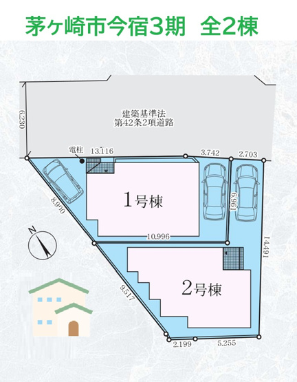【区画図】 | JR東海道線「茅ヶ崎駅」行バス停（古川）まで徒歩５分です！　
JR相模線「寒川駅」行のバス便も出ております◎